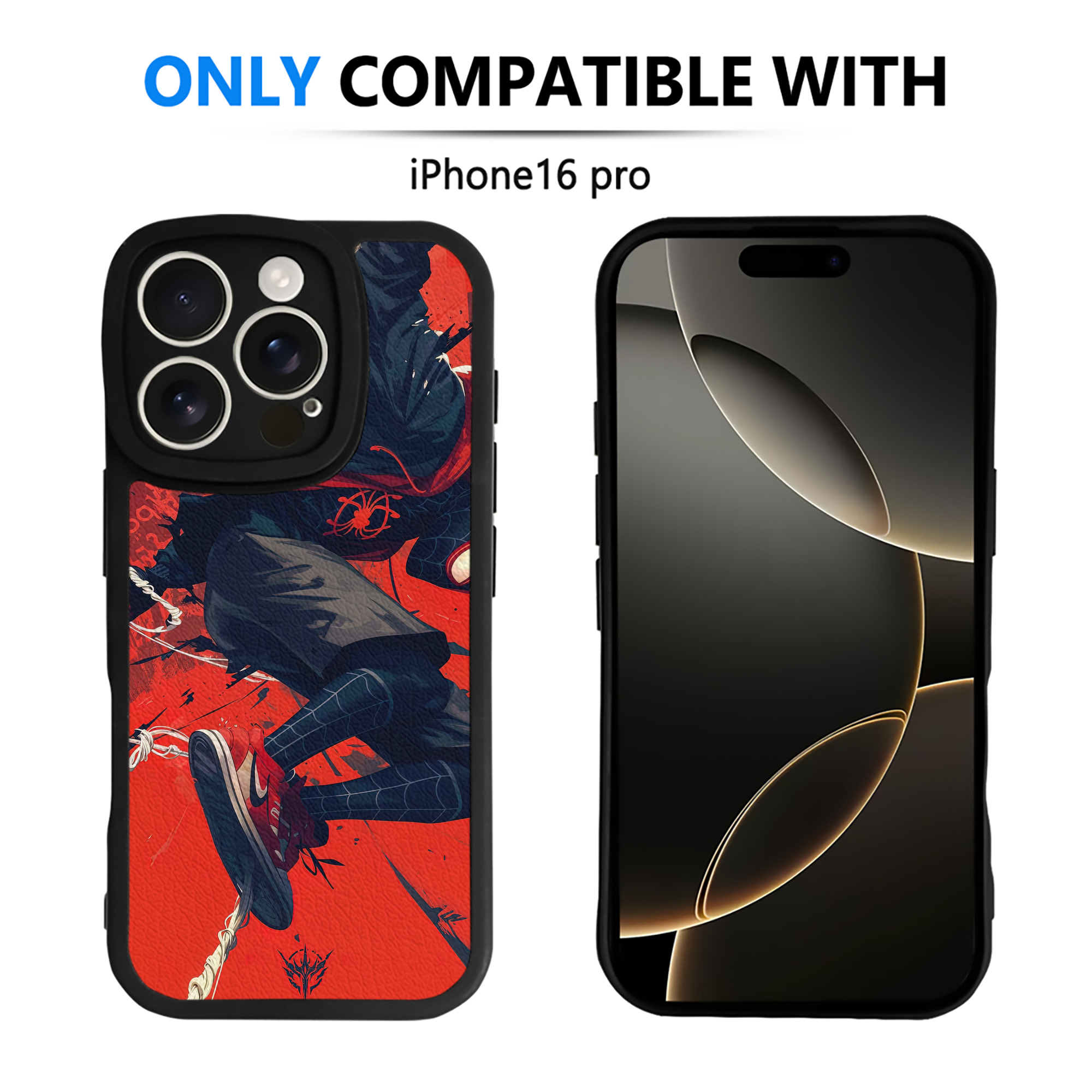 Spider Man スパイダーマン 【iPhone 16シリーズ対応】シリコンスマホケース（レザー調） 材質：シリコン